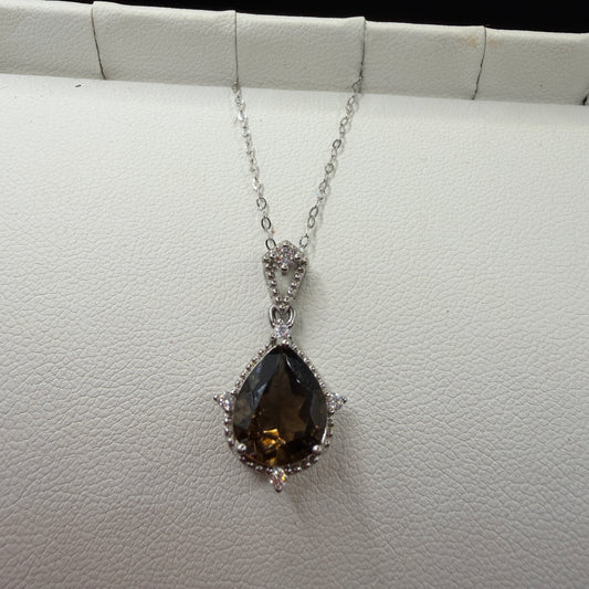 Smokey Quartz S925 Necklace