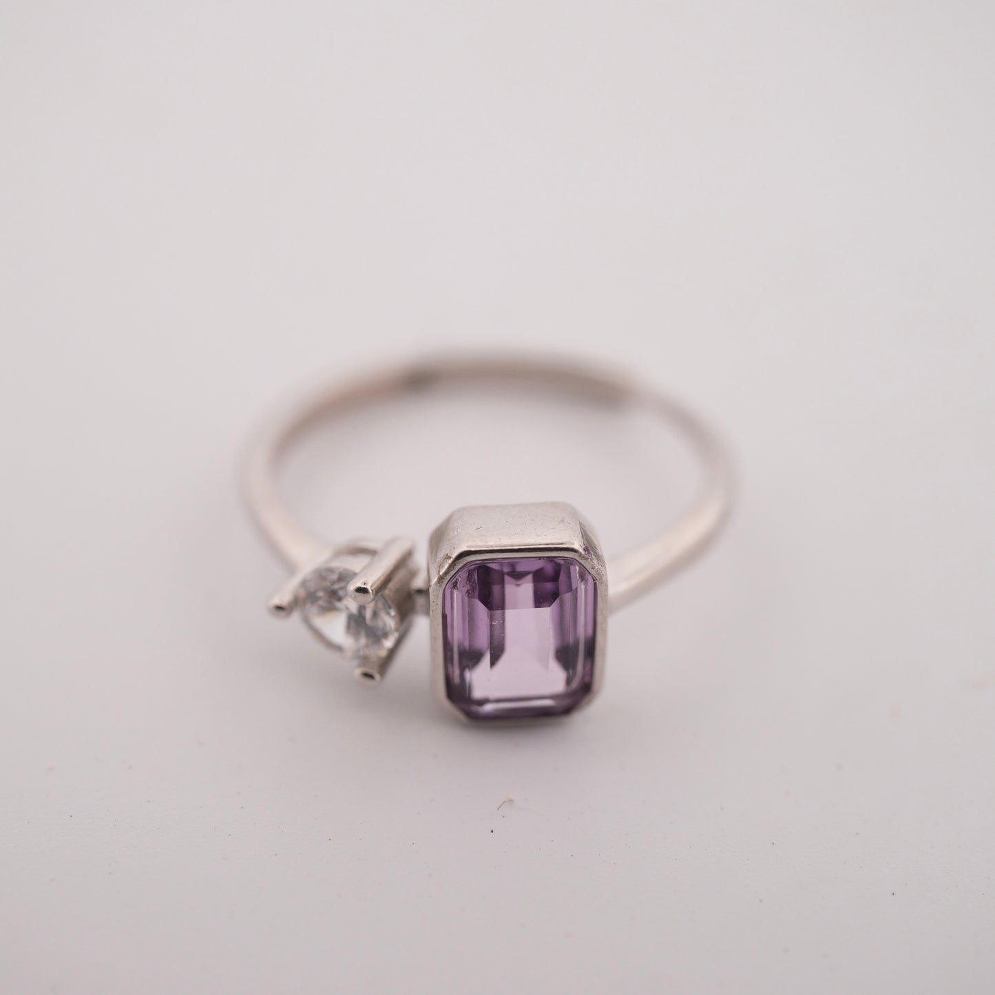 Clear Quartz and Amethyst S925 Adjustable