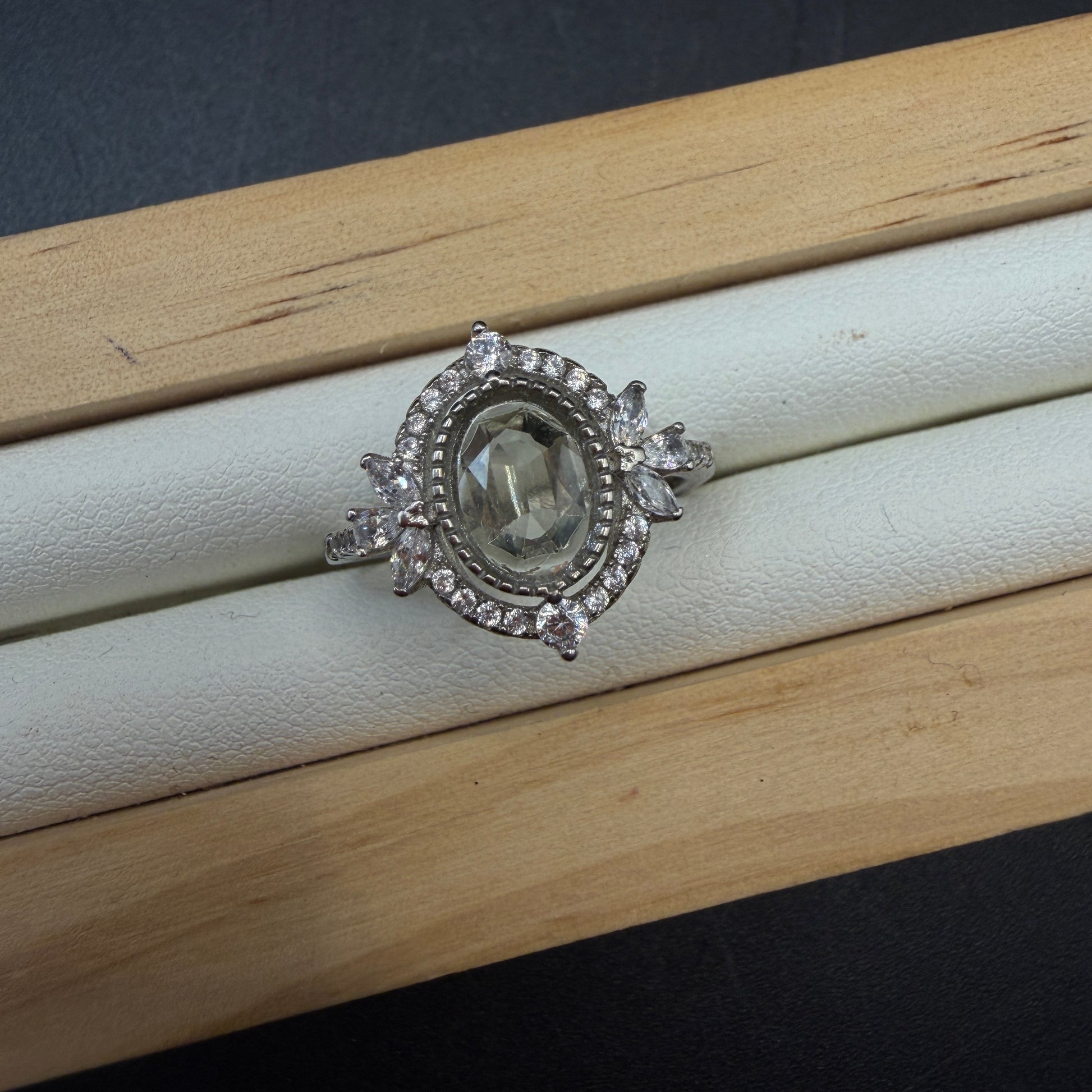 Libyan Desert Glass S925 Certified Adjustable Ring