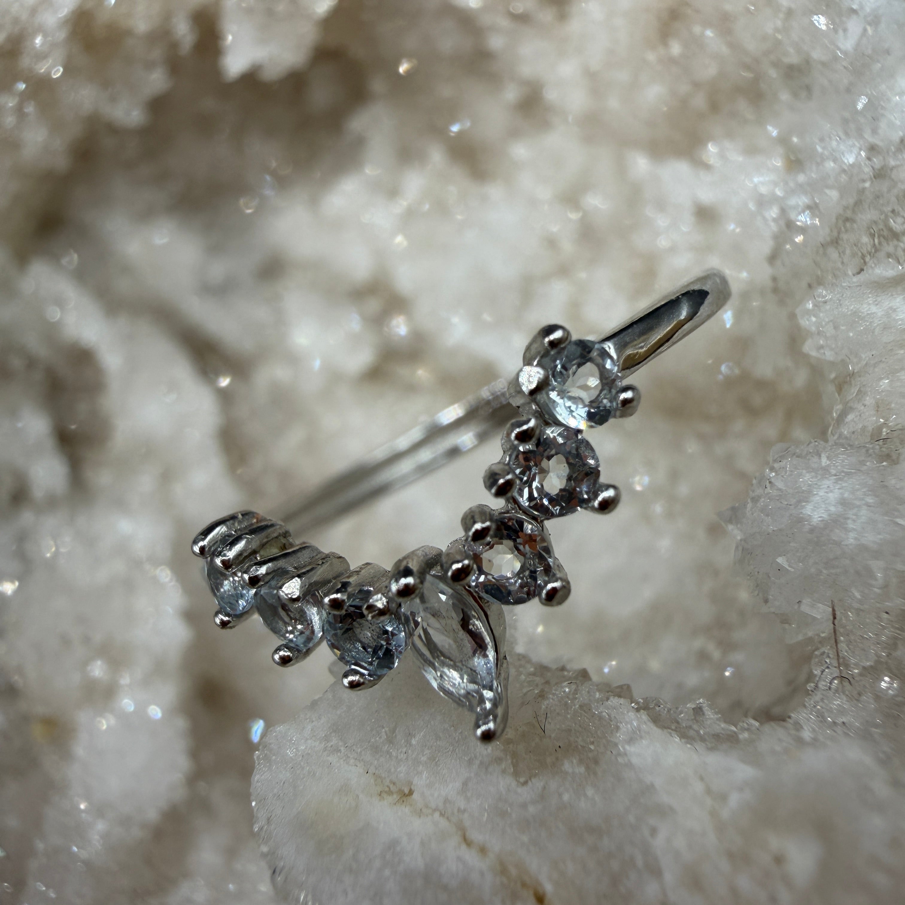 Aquamarine S925 Adjustable Ring