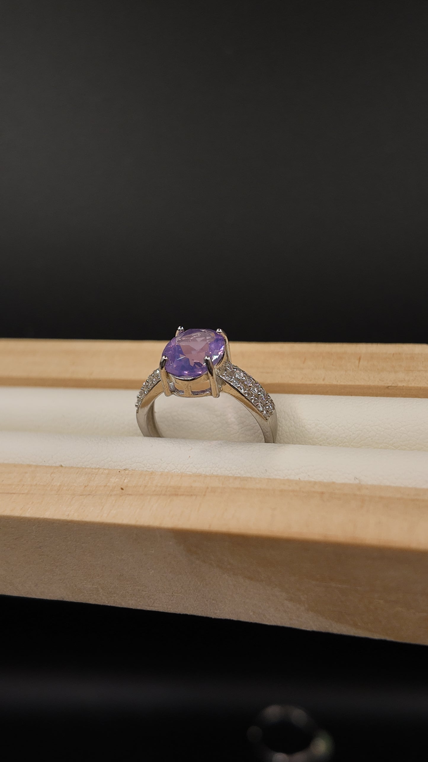 Amethyst Jade S925 Adjustable Ring