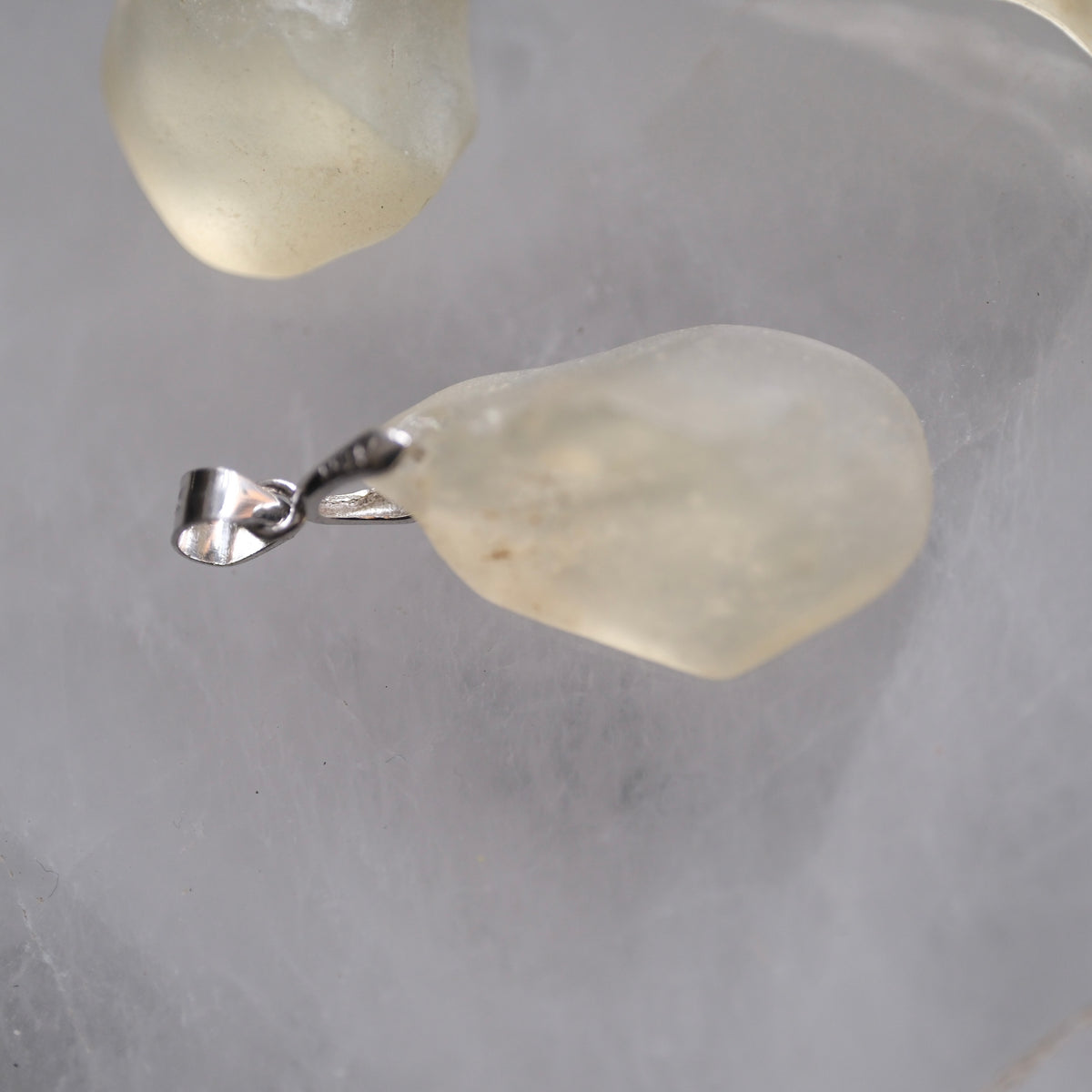 Libyan Desert Glass Raw S925 Necklace