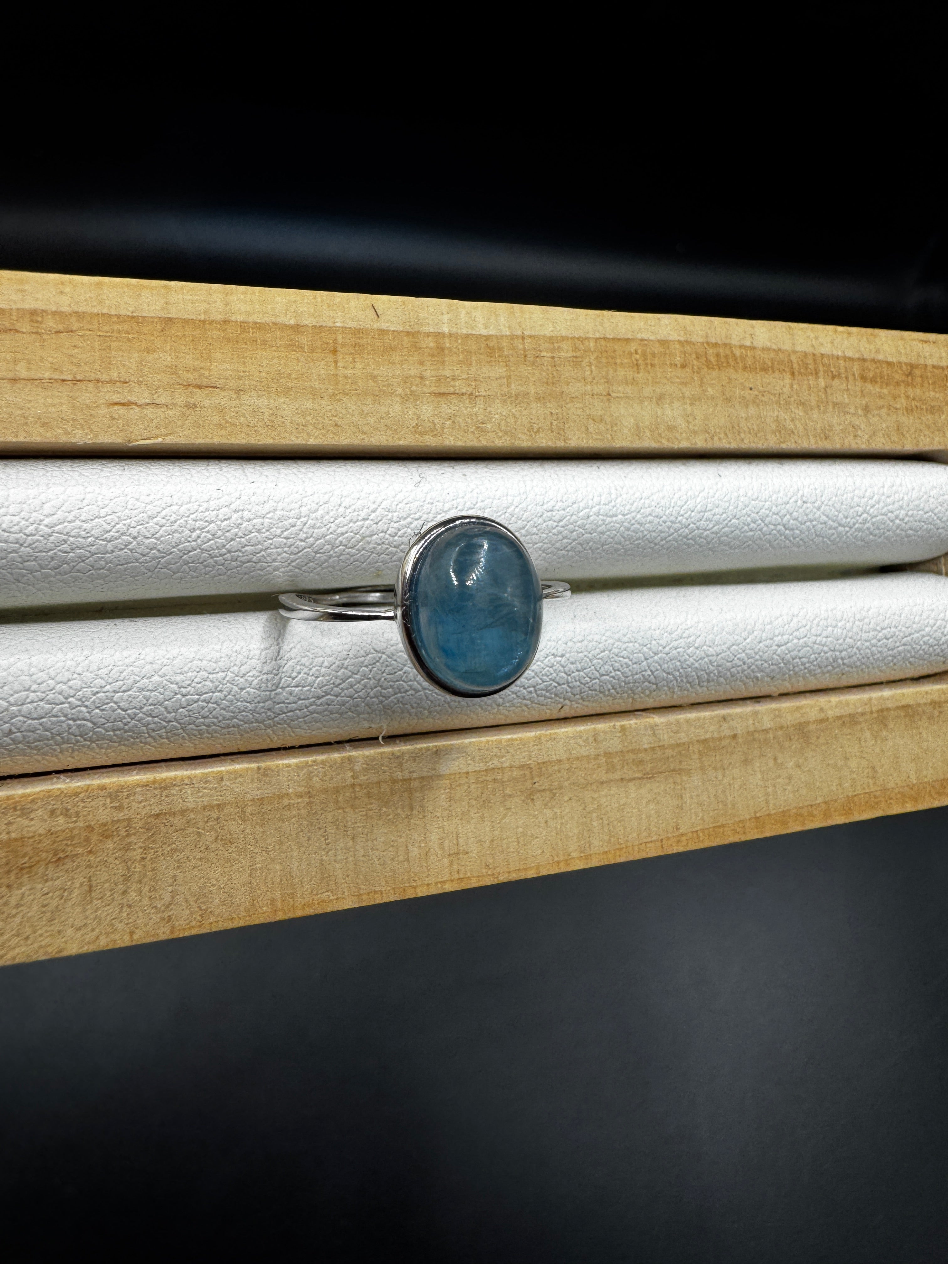 Green Kyanite S925 Adjustable Ring