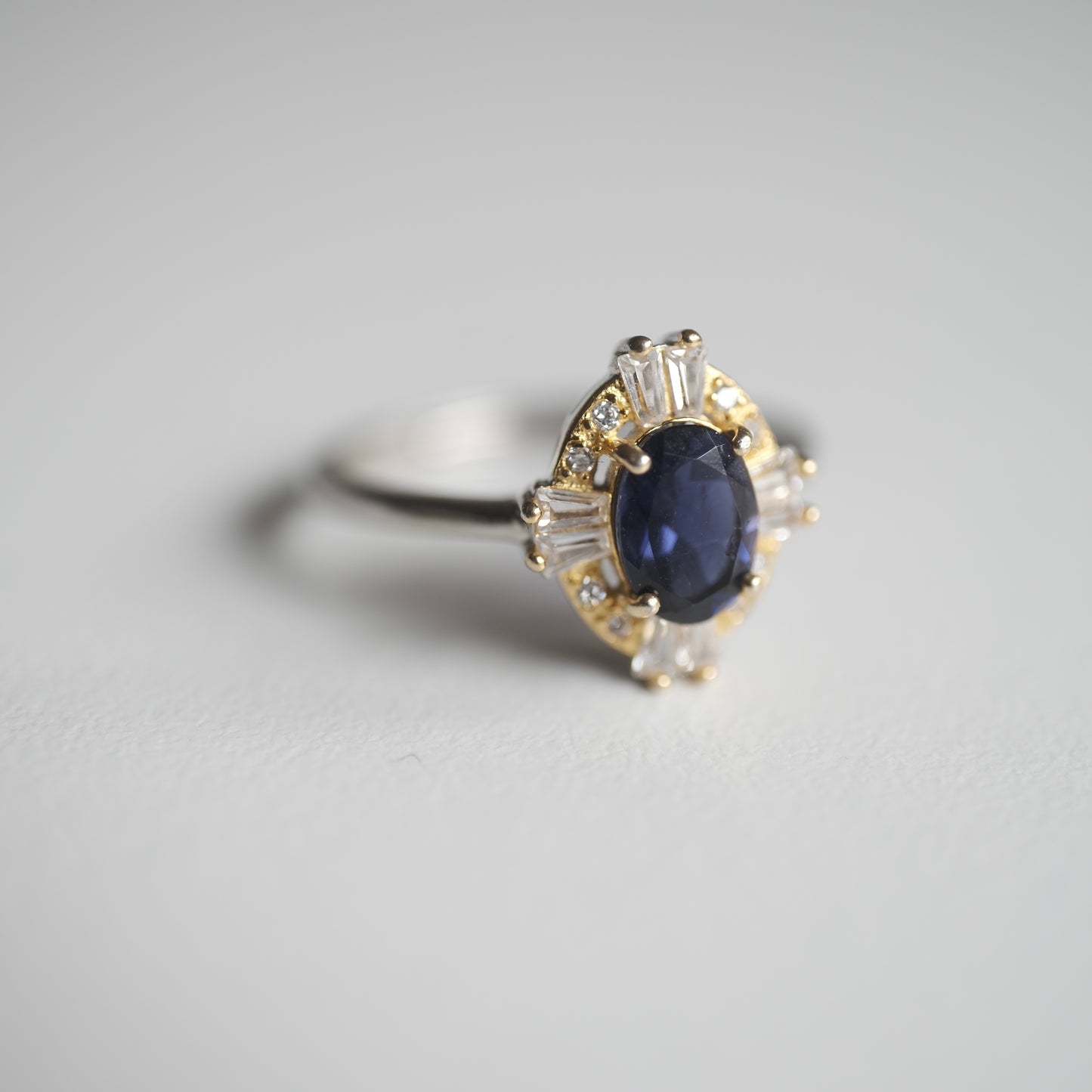 Sapphire S925 Adjustable Ring