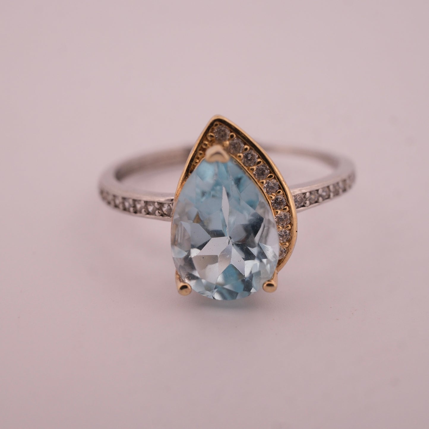 Blue Topaz S925 Adjustable Ring