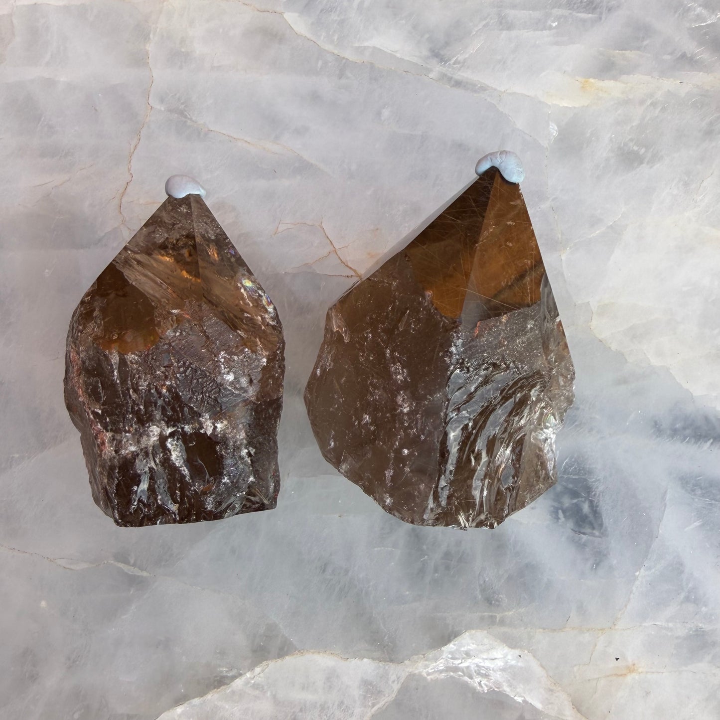 Smokey Quartz Cut Base Points