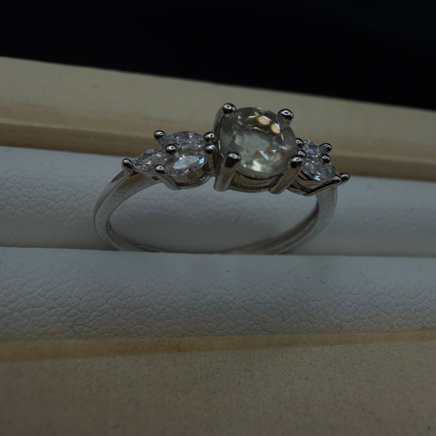 Libyan Desert Glass S925 Certified Adjustable Ring