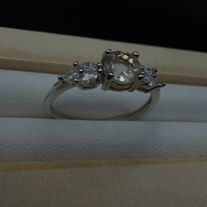 Libyan Desert Glass S925 Certified Adjustable Ring