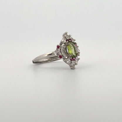 Peridot S925 Adjustable Ring