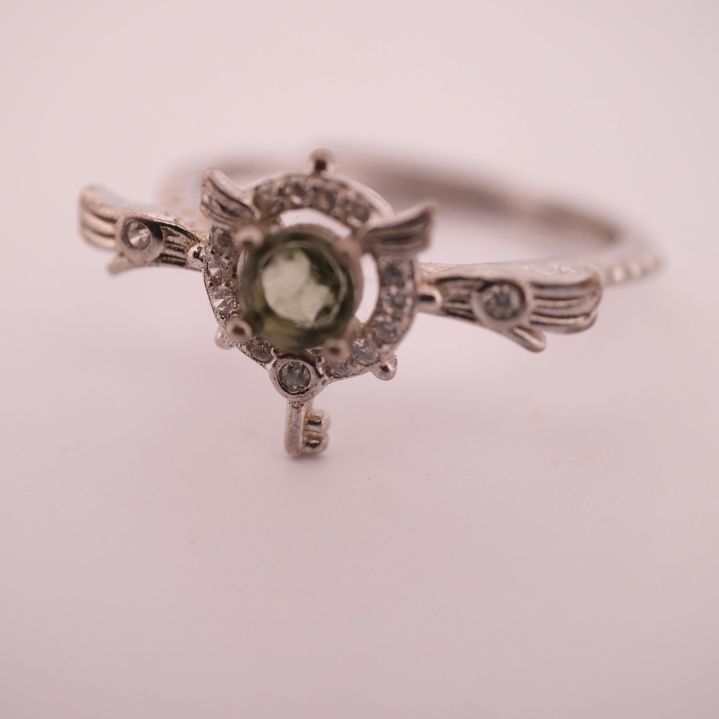 Moldavite Key S925 Adjustable Ring