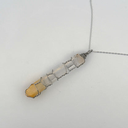 Columbian Mango Quartz Handmade S925 Necklace