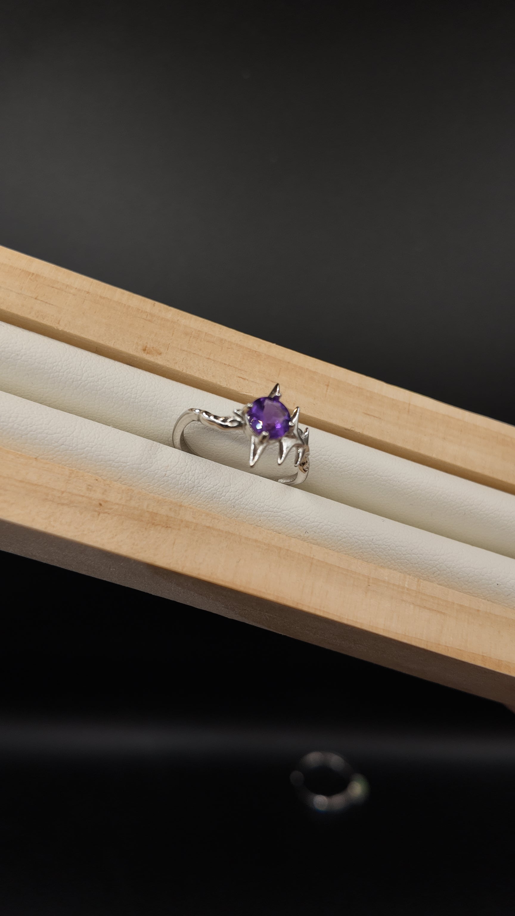 Amethyst Star S925 Adjustable Ring