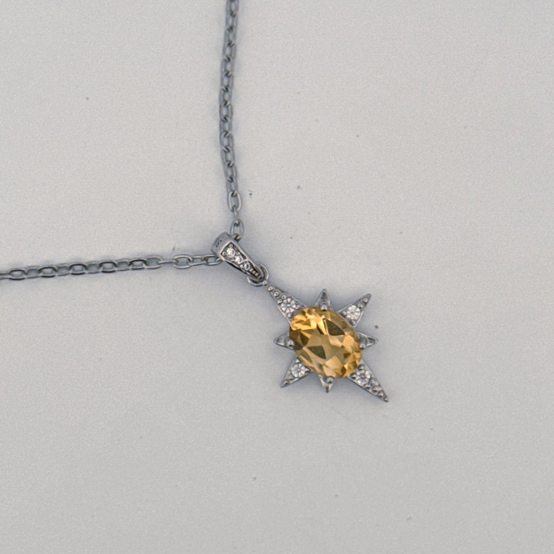 Citrine S925 Necklace