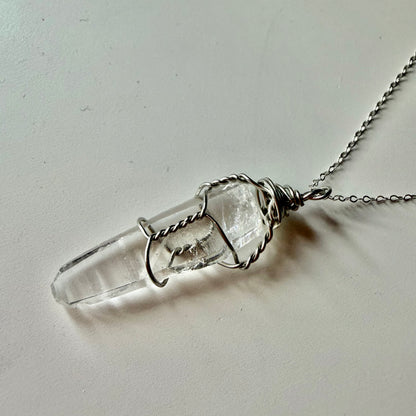 Colombian Lemurian Quartz S925 Handmade Necklace
