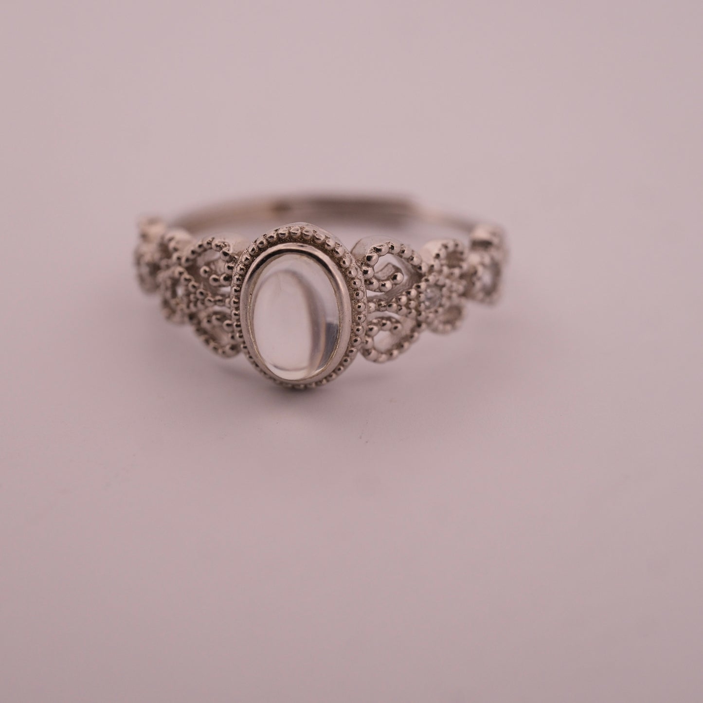 Moonstone S925 Adjustable Ring