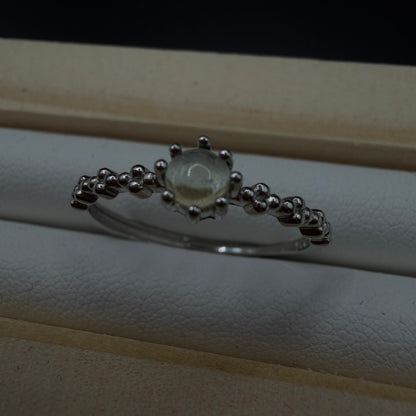 Moldavite S925 Certified Adjustable Ring