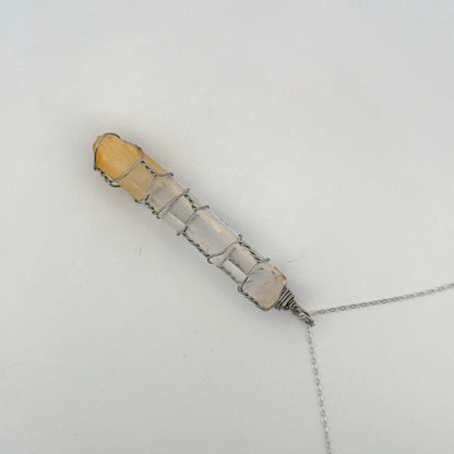 Columbian Mango Quartz Handmade S925 Necklace