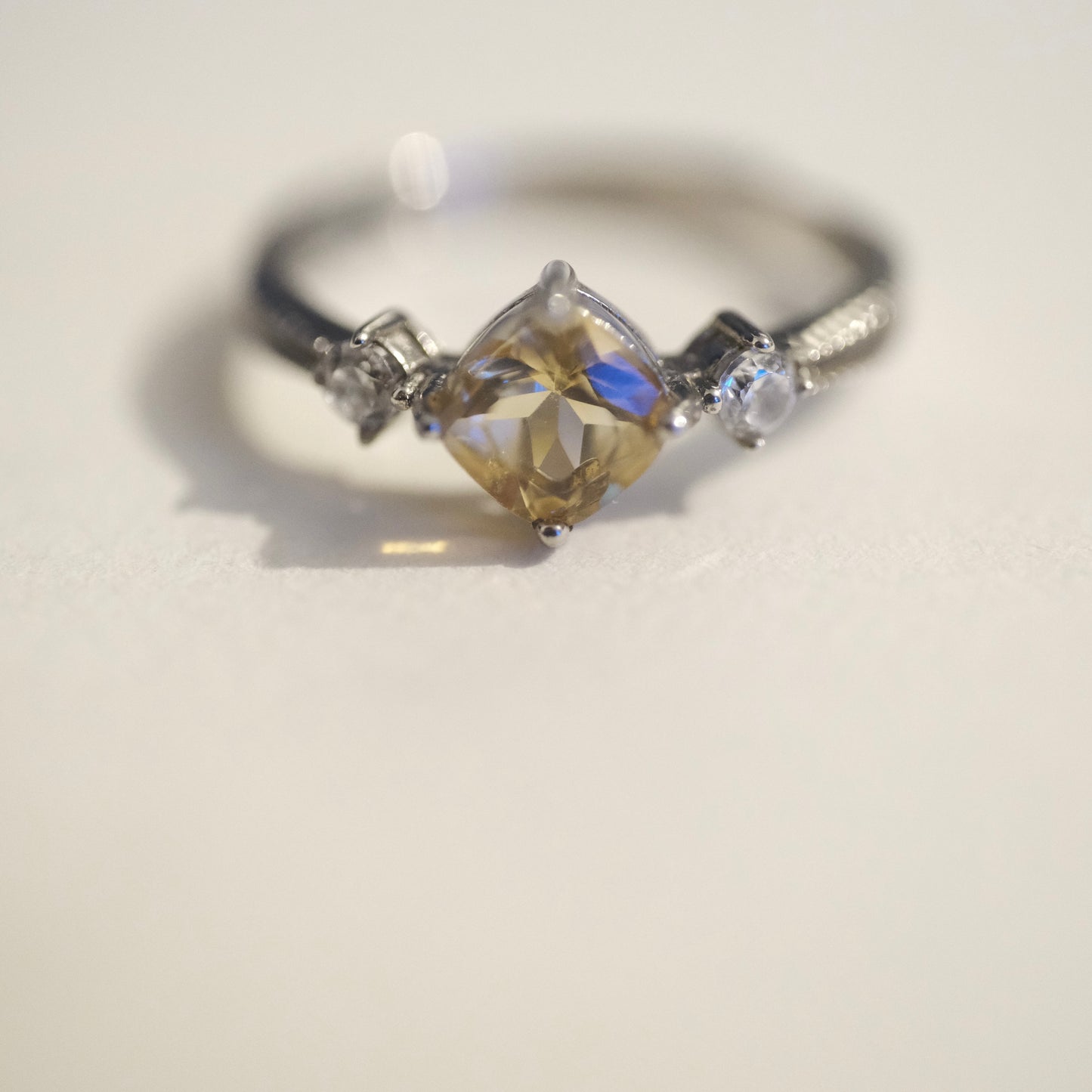 Citrine S925 Adjustable Ring
