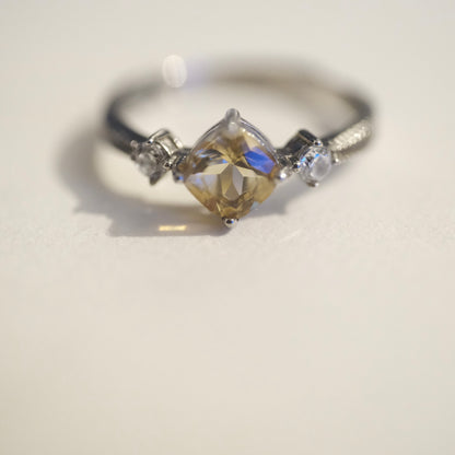 Citrine S925 Adjustable Ring