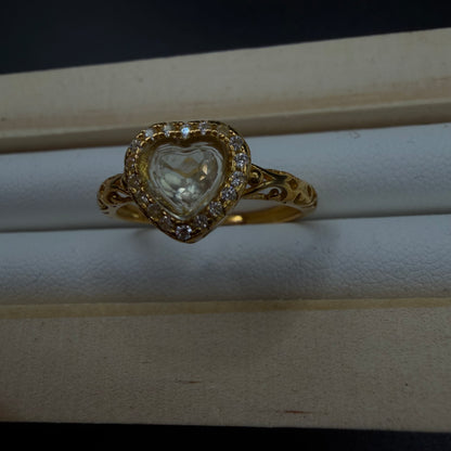Libyan Desert Glass S925 Certified Adjustable Ring