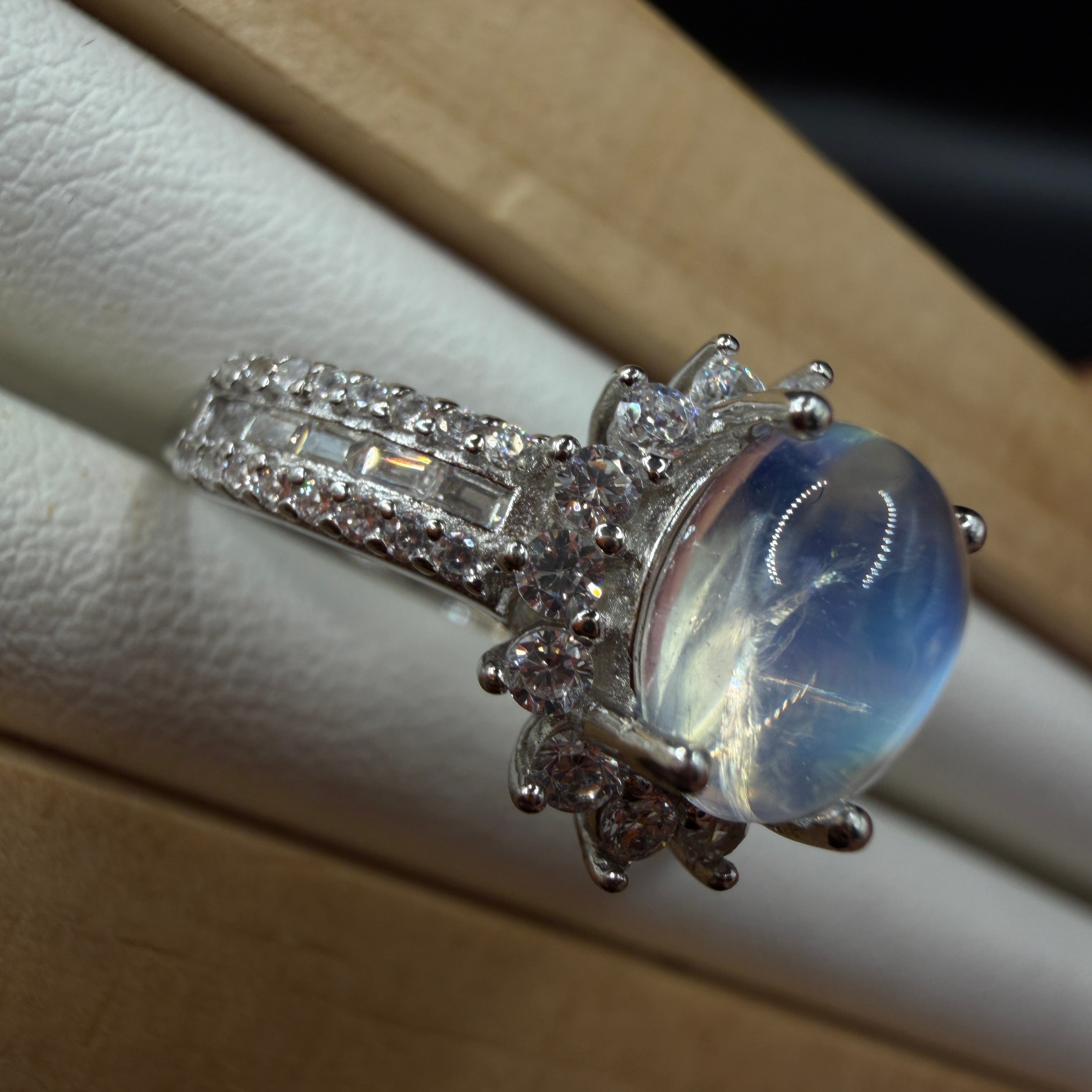 Moonstone S925 Certified Adjustable Ring