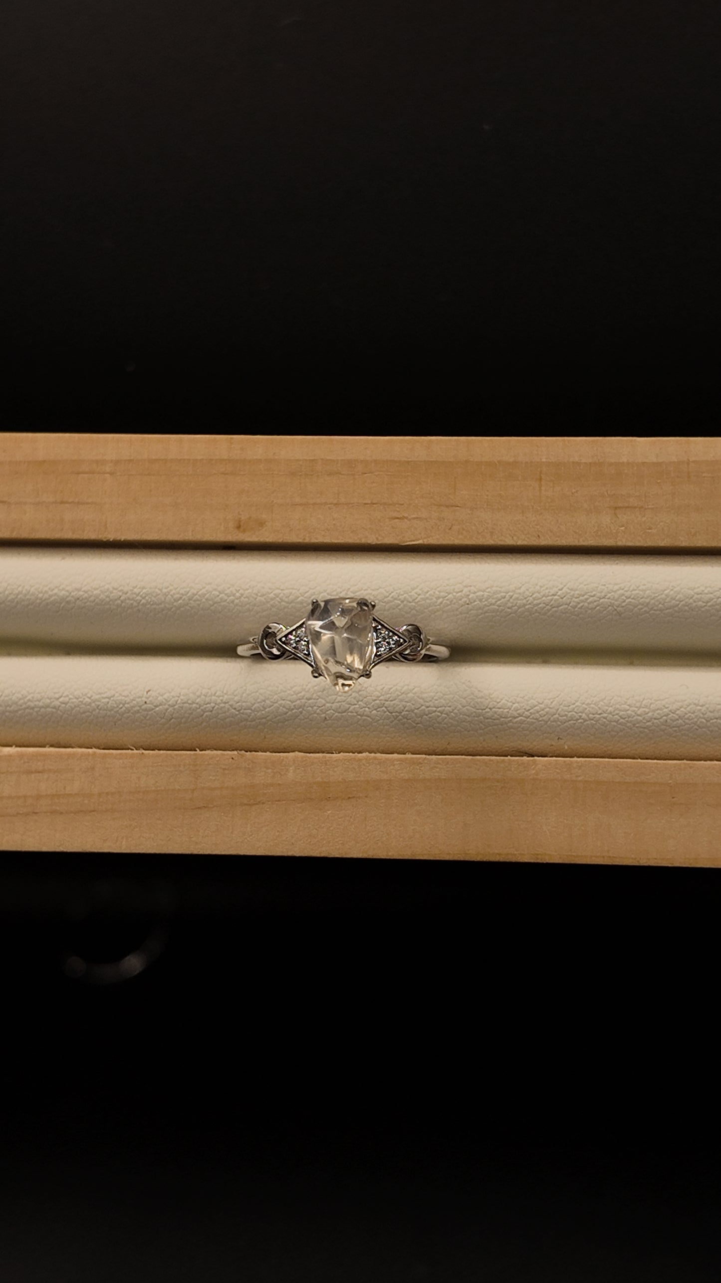 Moonstone Freeform S925 Adjustable Ring