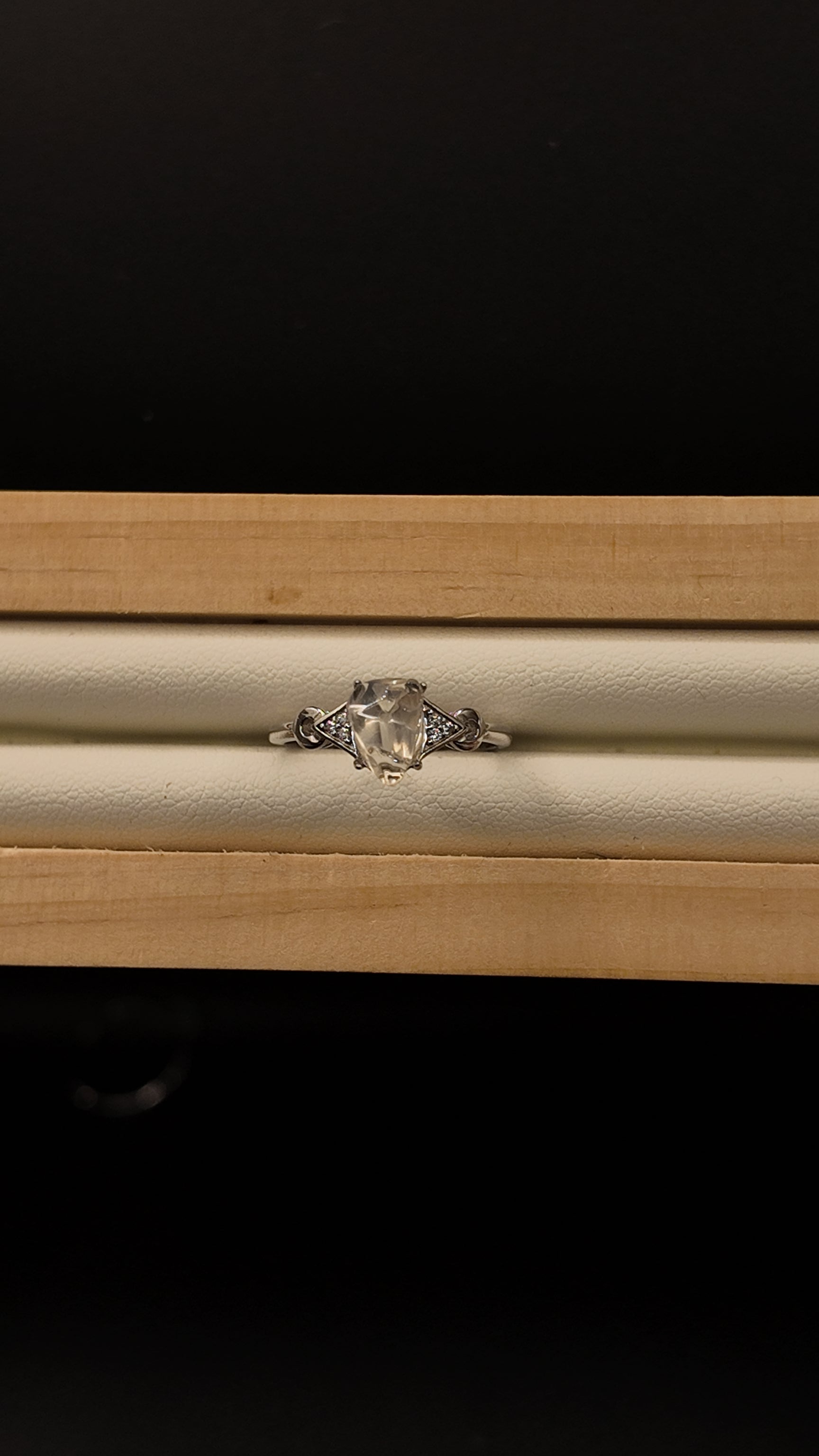 Moonstone Freeform S925 Adjustable Ring