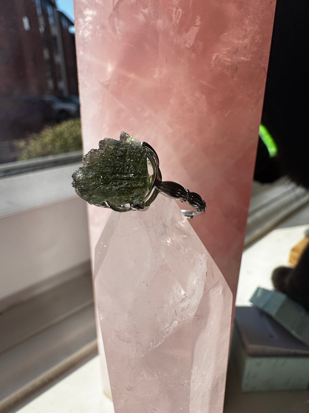 Moldavite Ring