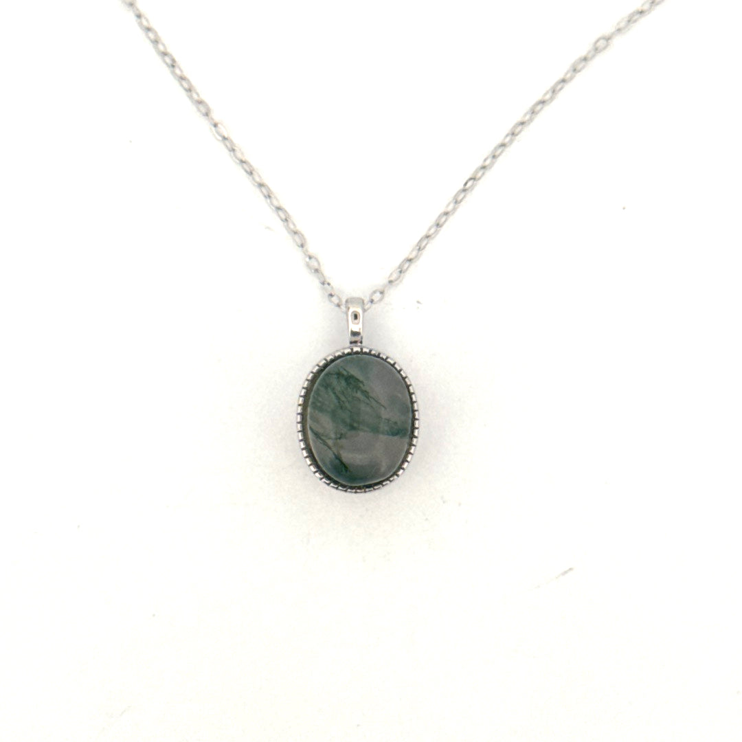 Moss Agate S925 Necklace