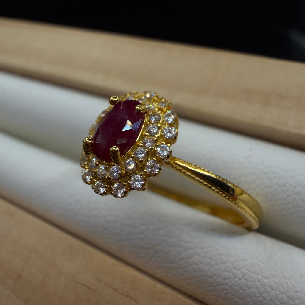 Ruby S925 Adjustable Ring