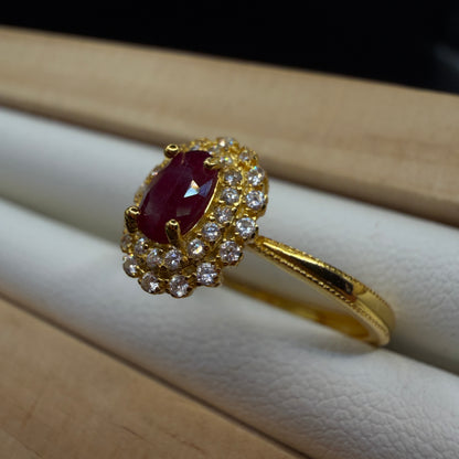 Ruby S925 Adjustable Ring