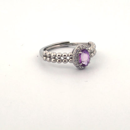 Amethyst S925 Adjustable Ring