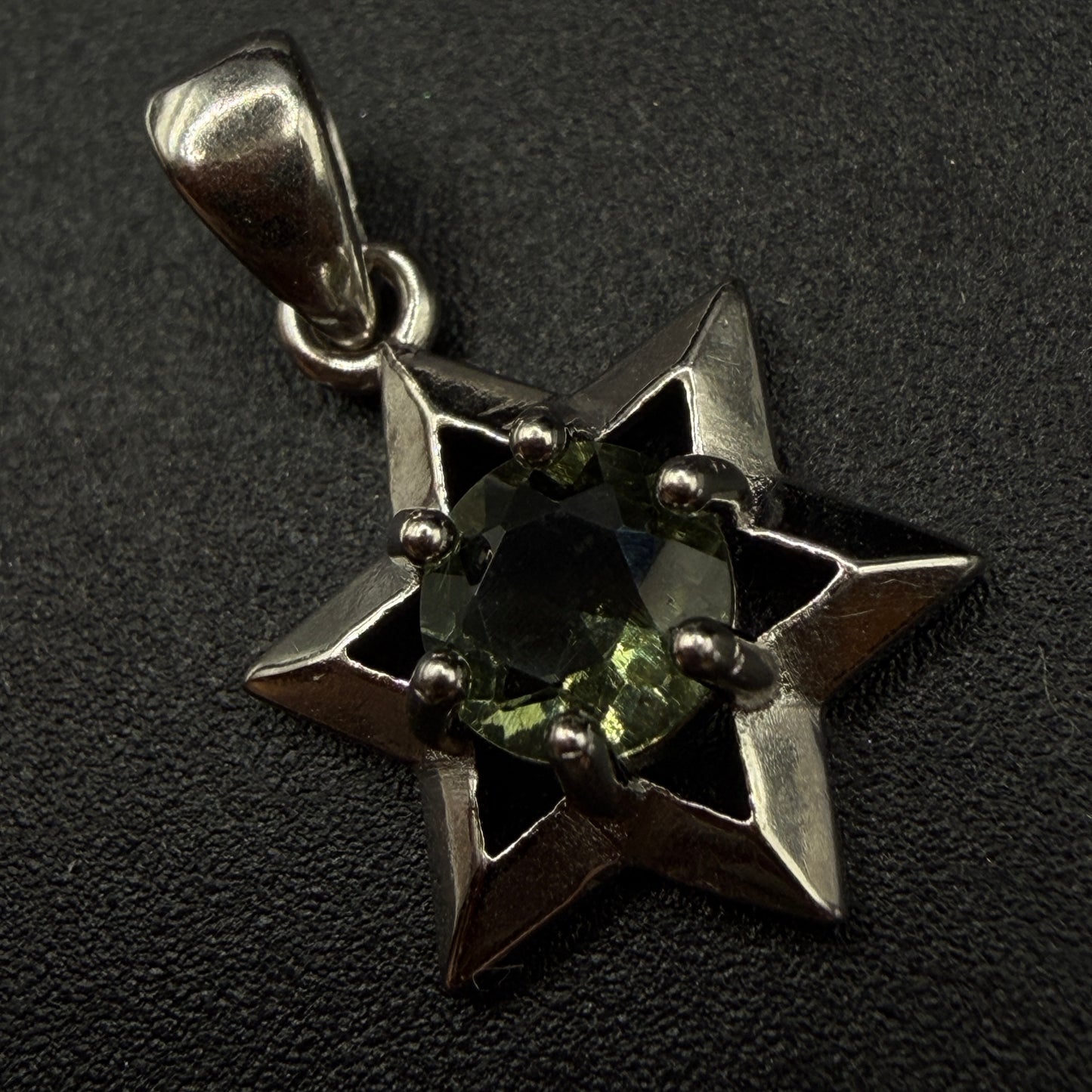 Moldavite Star Certified S925 Necklace