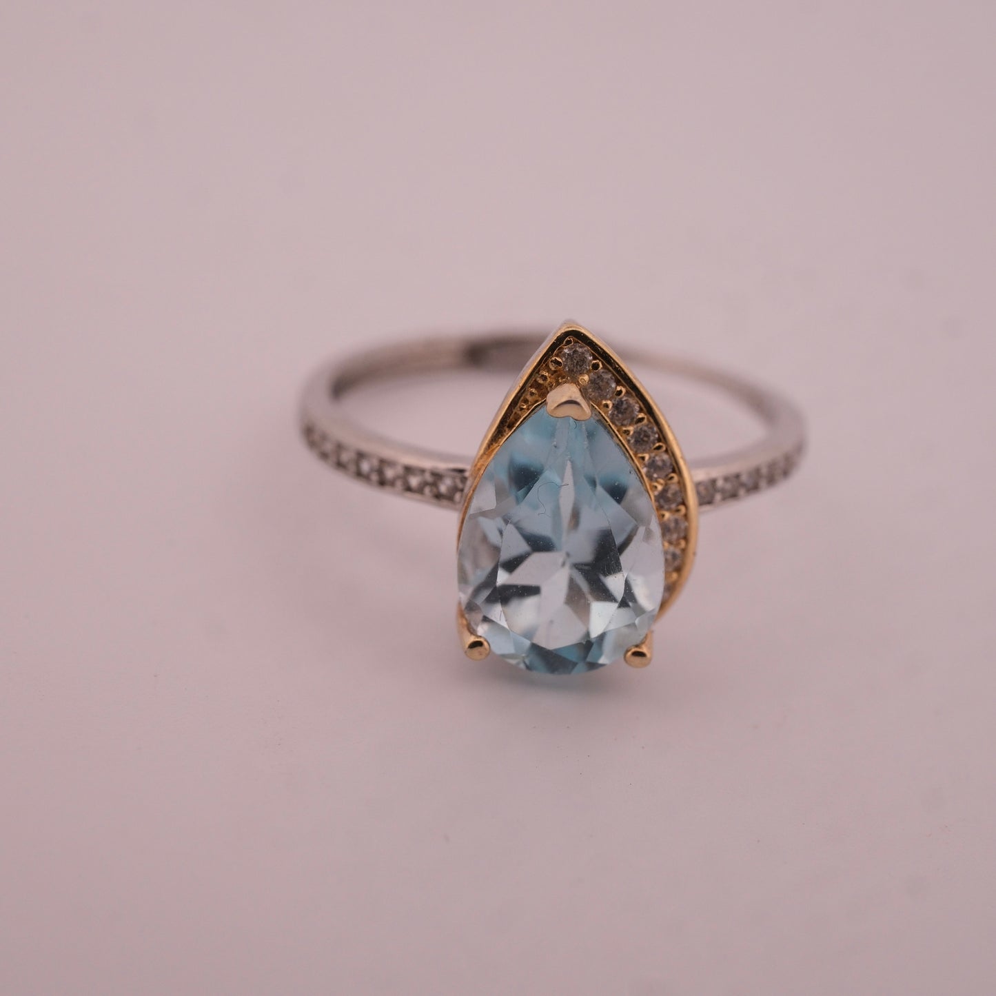 Blue Topaz S925 Adjustable Ring