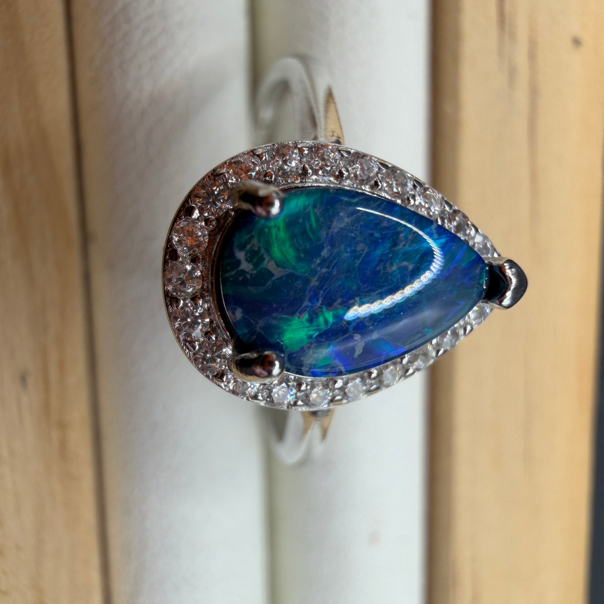 Australian Opal S925 Adjustable Ring