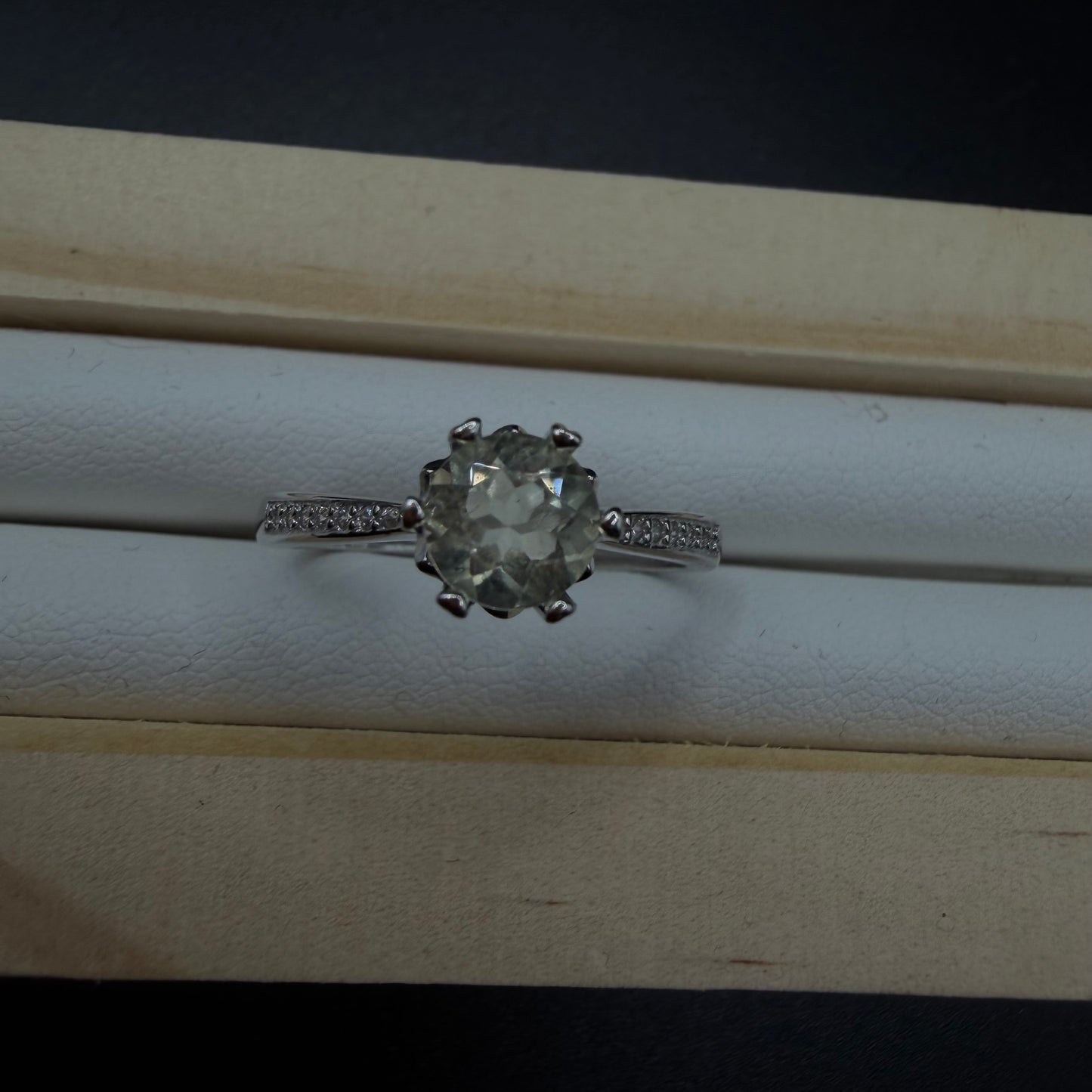 Libyan Desert Glass S925 Certified Adjustable Ring