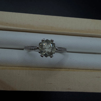 Libyan Desert Glass S925 Certified Adjustable Ring
