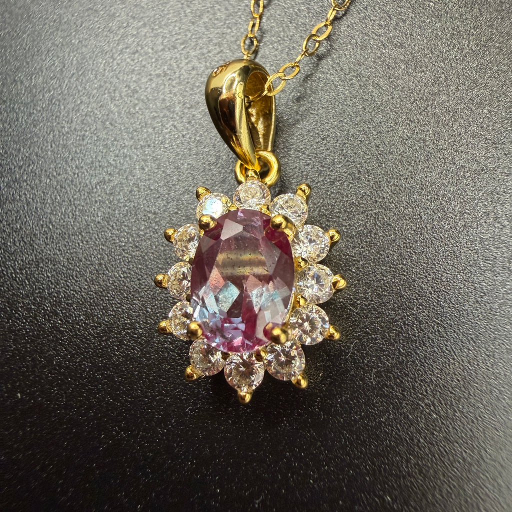 Alexandrite S925 Gold Necklace