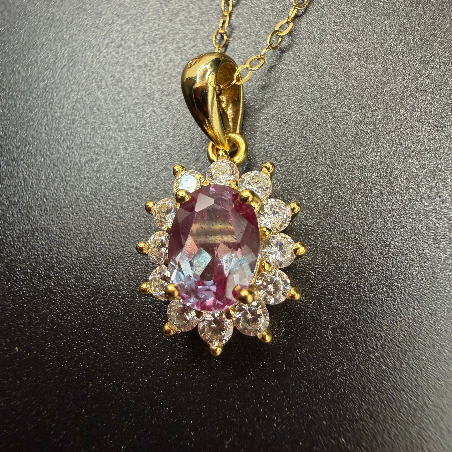 Alexandrite S925 Gold Necklace