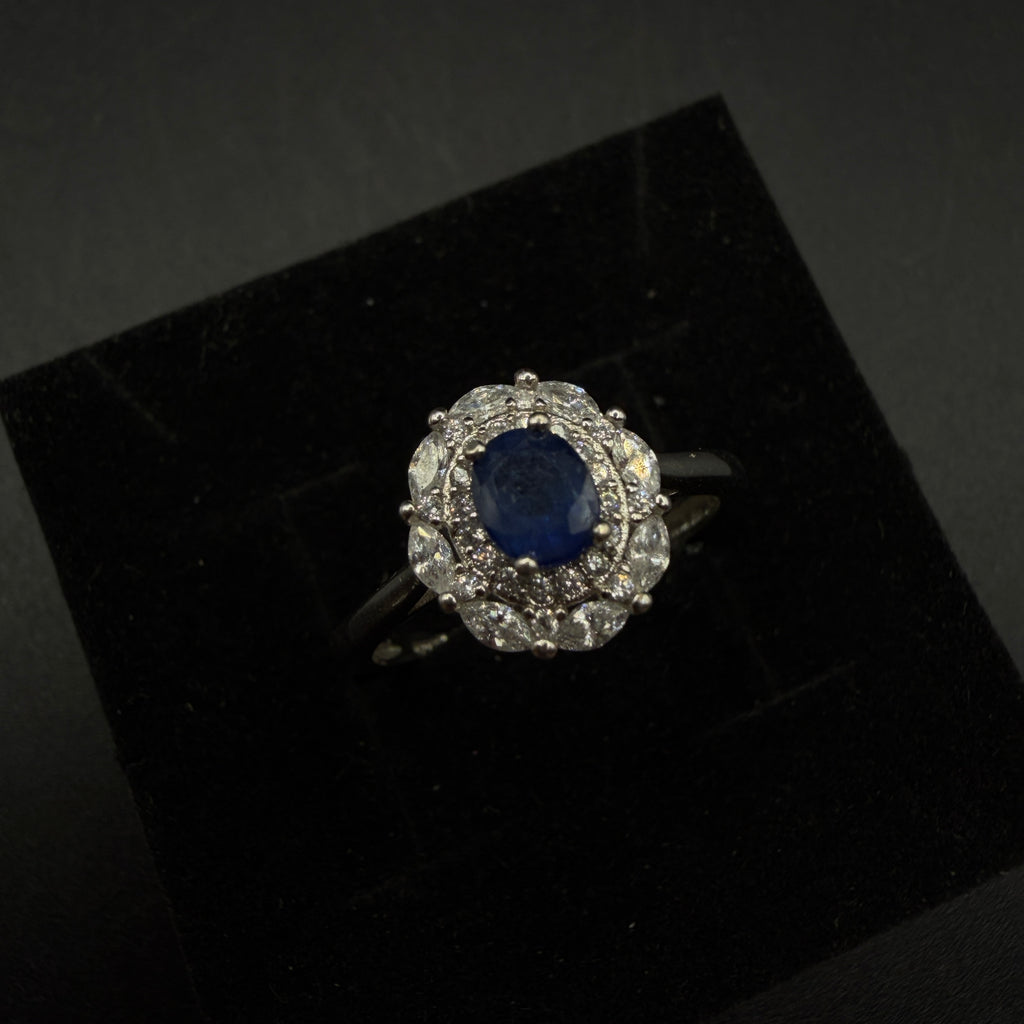Sapphire S925 Adjustable Ring
