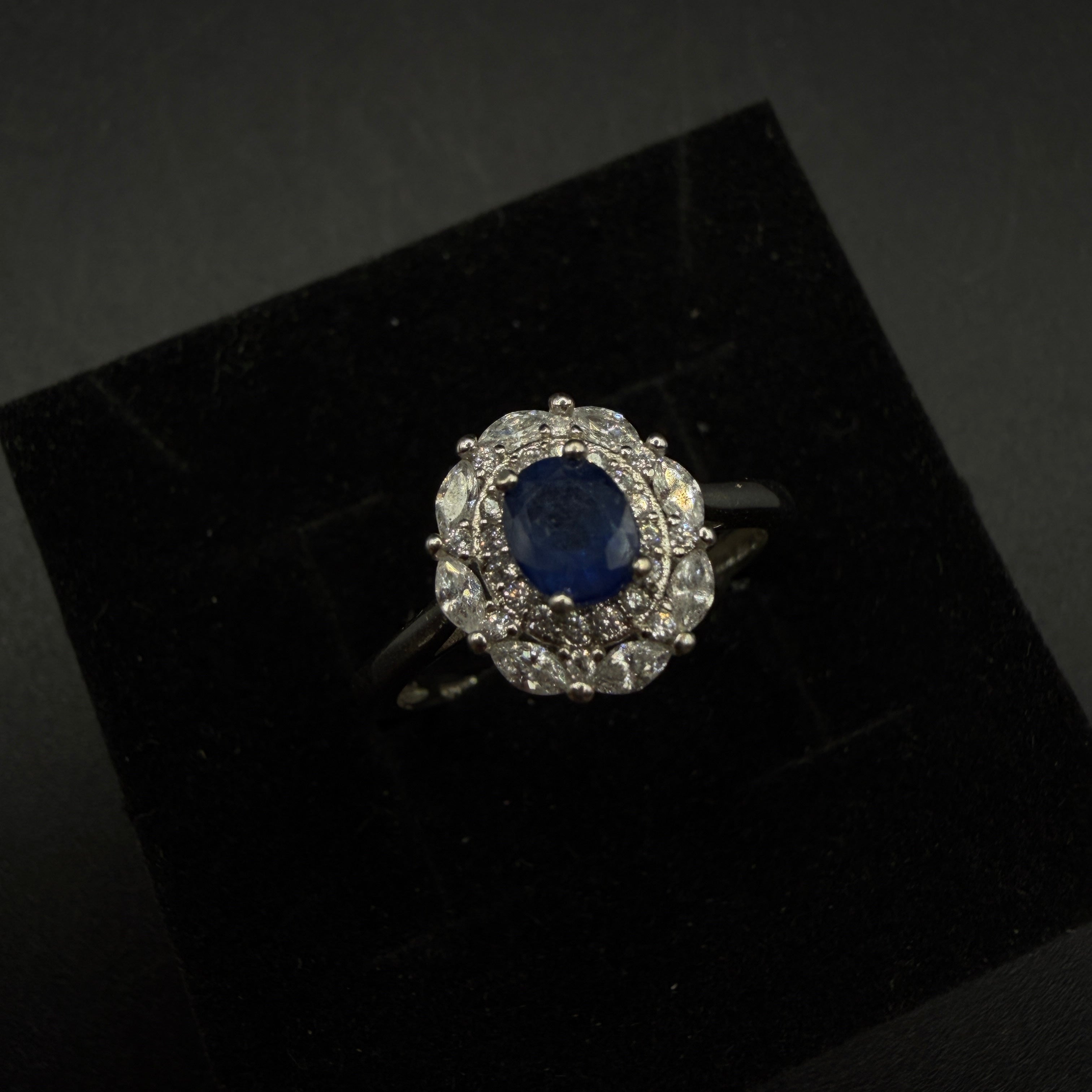 Sapphire S925 Adjustable Ring