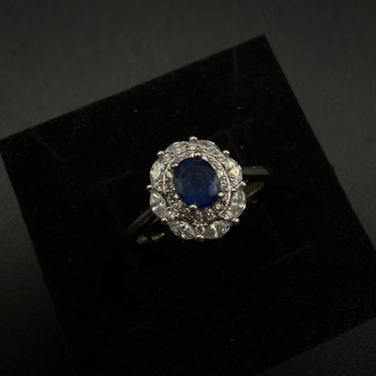 Sapphire S925 Adjustable Ring