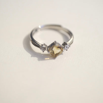 Citrine S925 Adjustable Ring