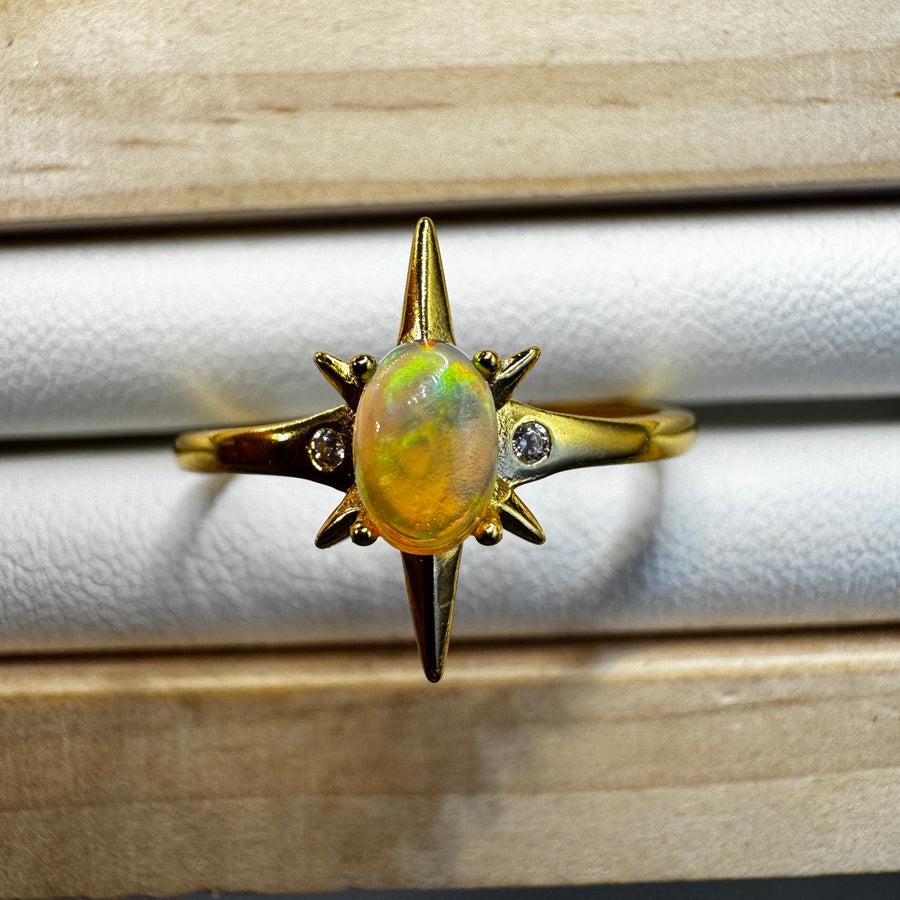 Opal Star Ring