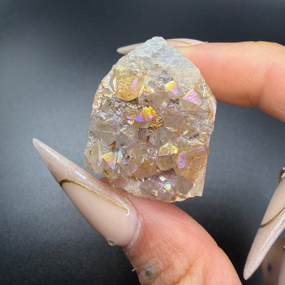 Aura Amethyst Cluster Point