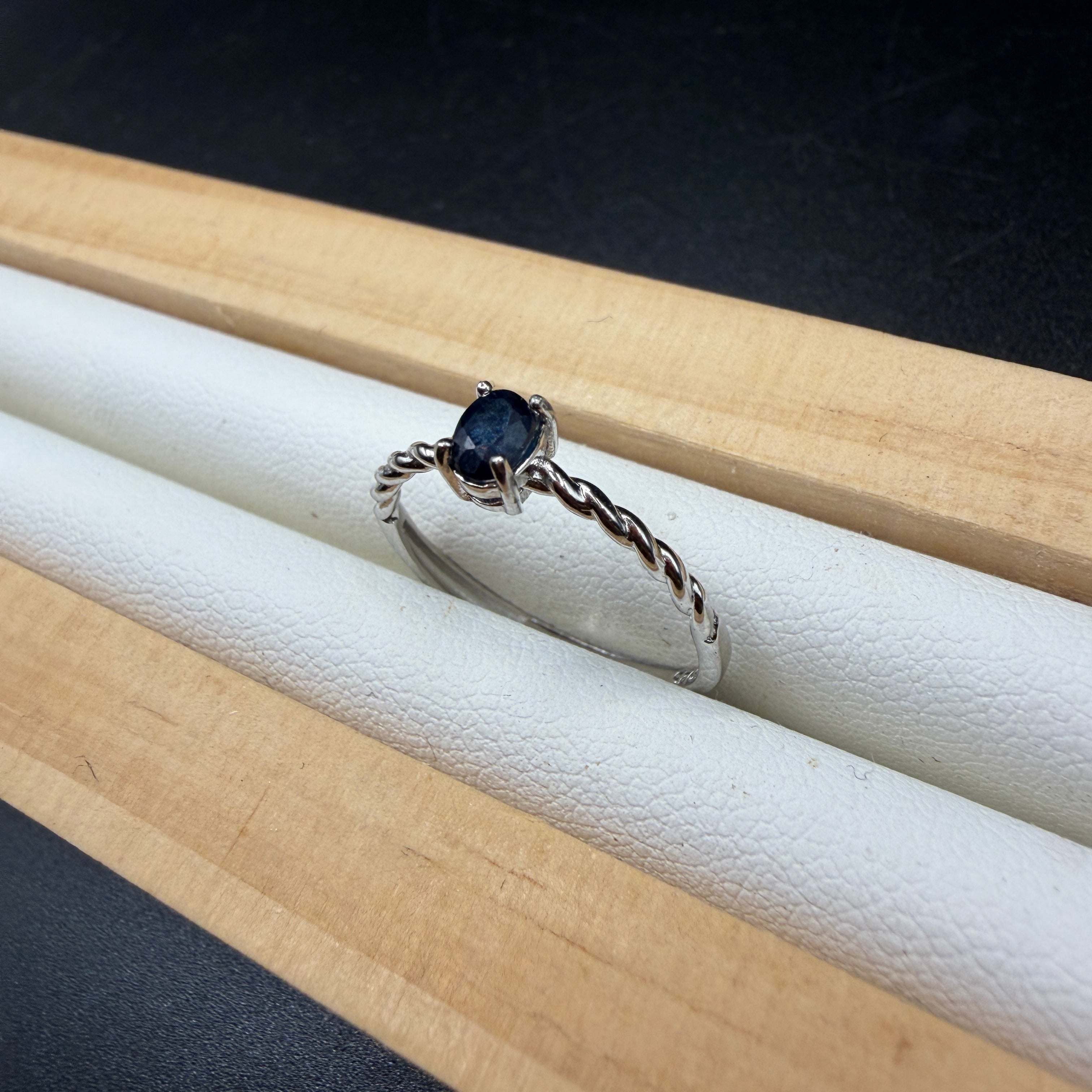 Sapphire S925 Adjustable Ring