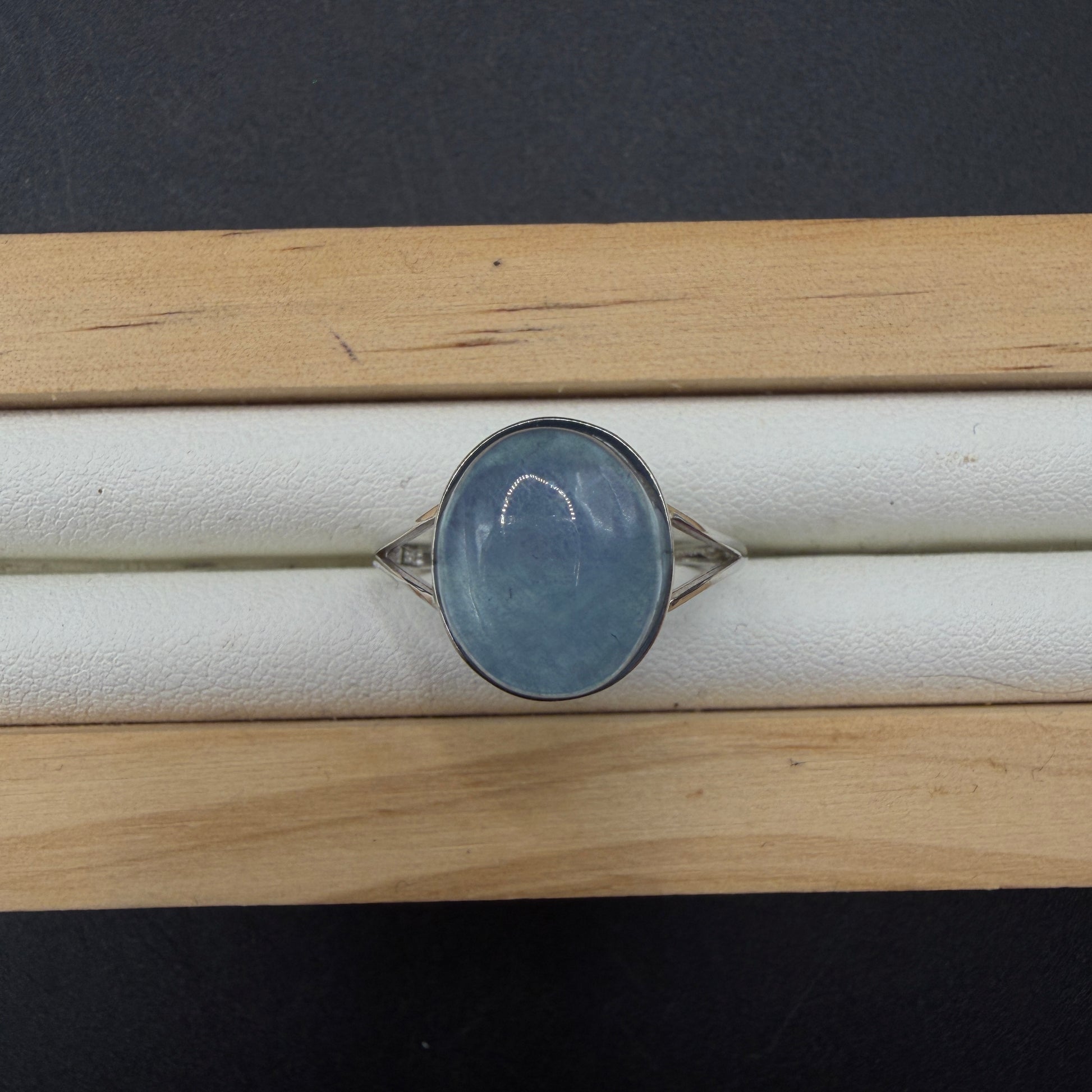 Aquamarine S925 Adjustable Ring
