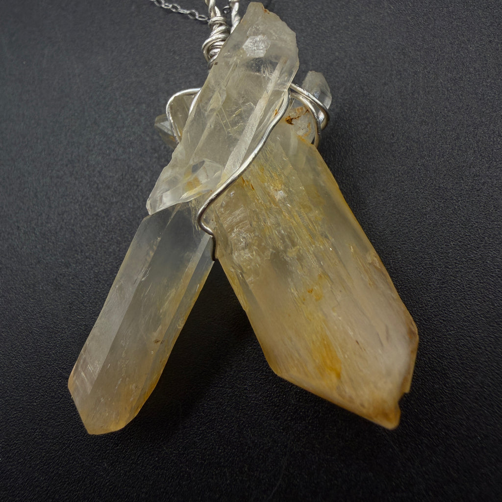Columbian Mango Quartz S925 Handmade Necklace