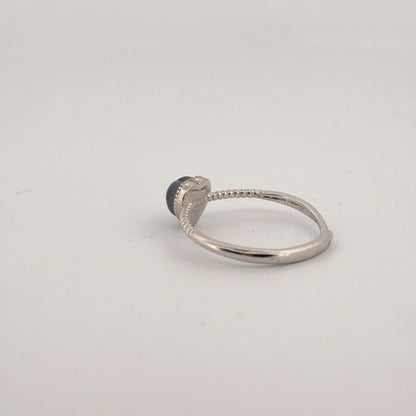 Labradorite Heart S925 Adjustable Ring