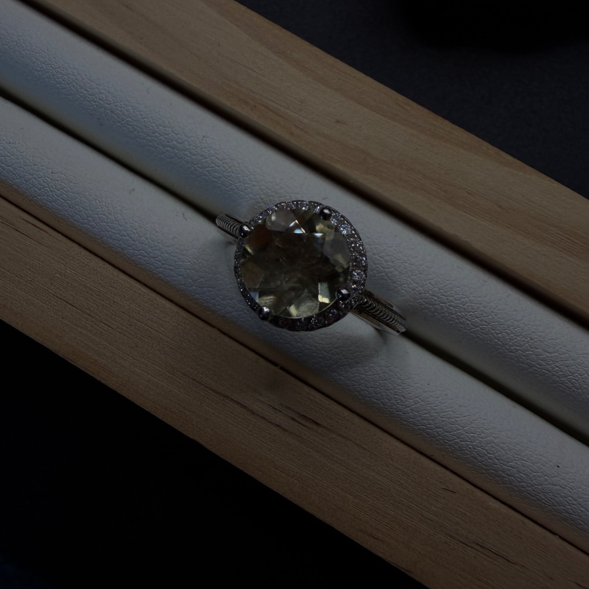 Libyan Desert Glass S925 Certified Adjustable Ring